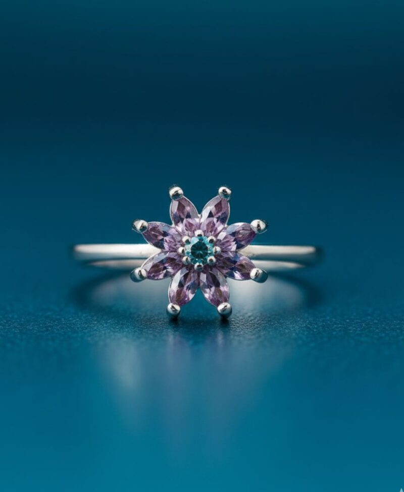 Floral Silver Ring