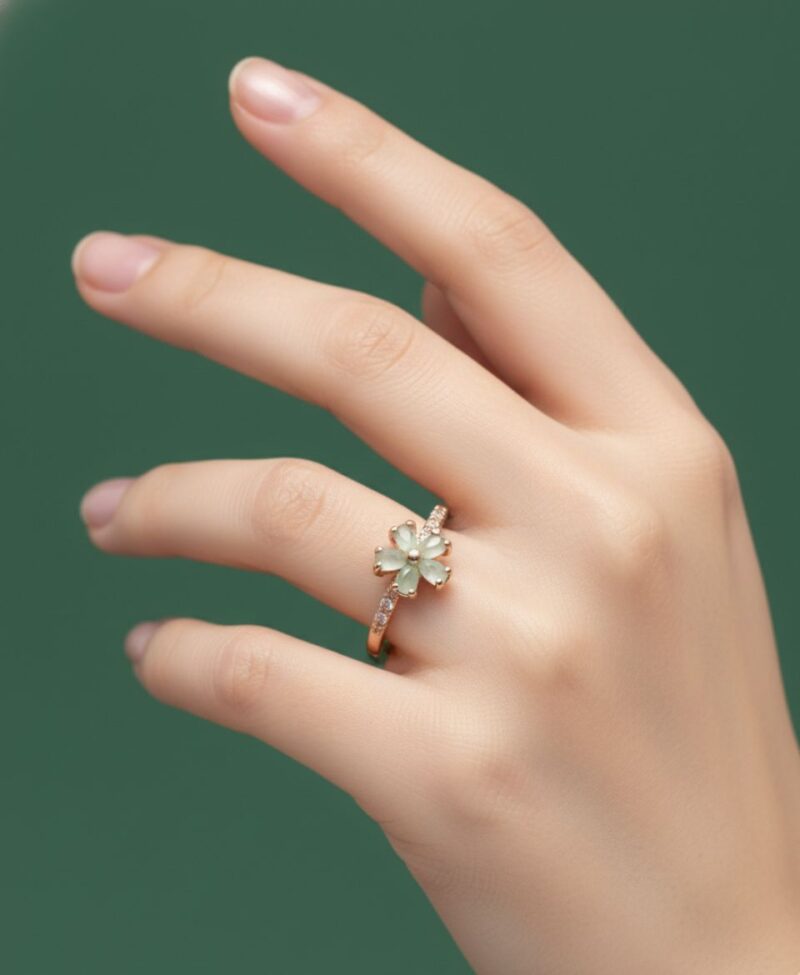 Floral Gold Ring - Image 2